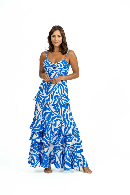 Model showcasing the effortless and elegant Kentia Maxi Dress