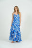 Kentia Maxi Dress video highlighting twisted neckline, ruffle skirt, and tie-back cutout